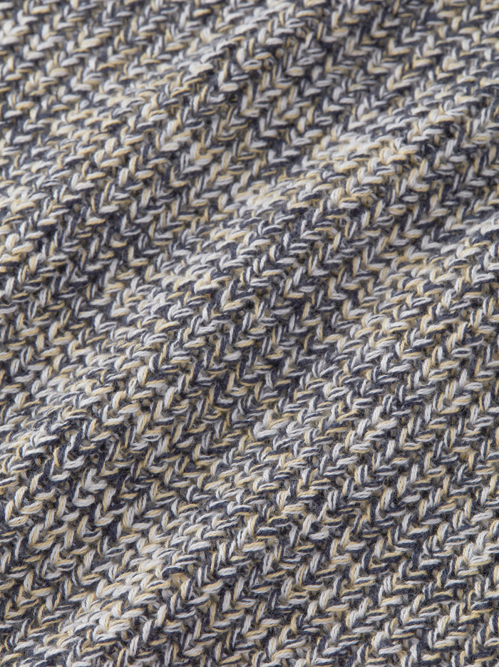 Aubin Grey Twist Martin Ribbed Crew | Crew Neck