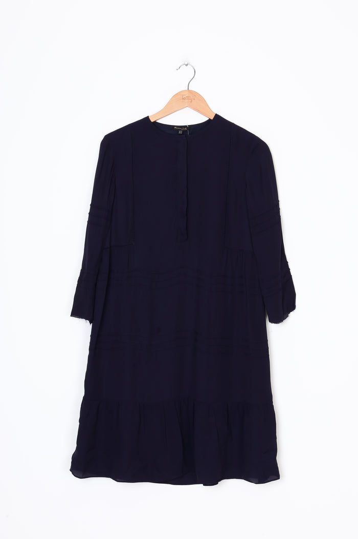 Massimo Dutti Womens Blue Dress Size 38