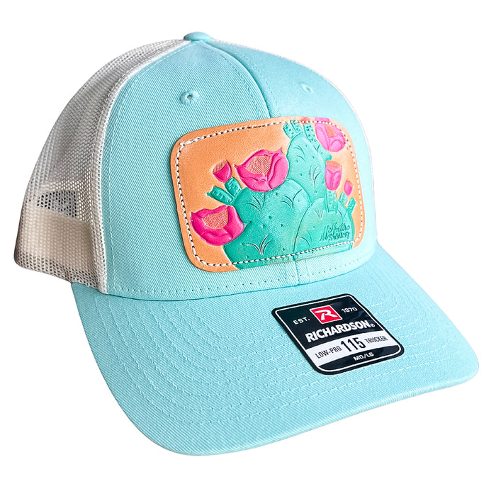 McIntire Saddlery Cactus Blossom Leather Patch Cap