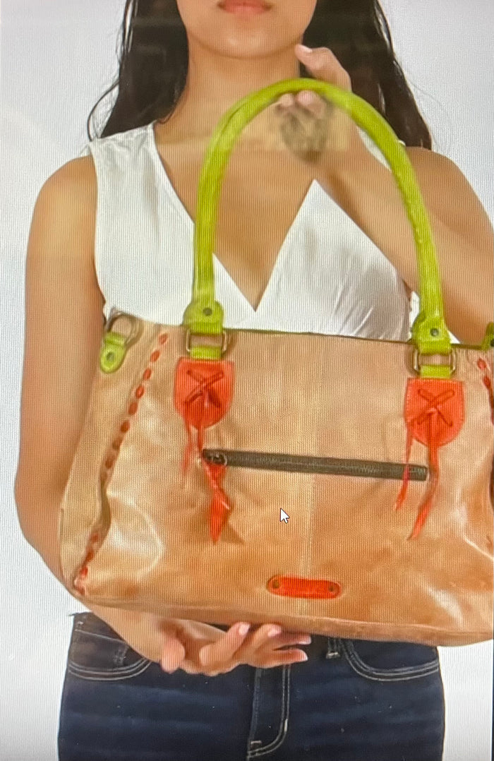 Melon Rustic Rockababy Satchel