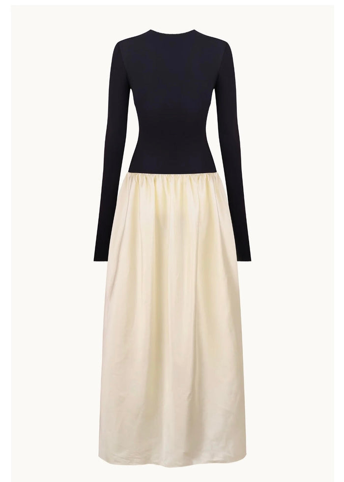 Meringue Maxi Dress (Black/Ivory)