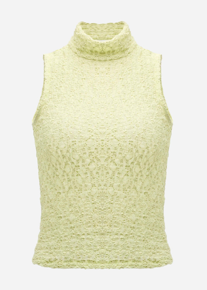 Mesh Mockneck Top (Mint)