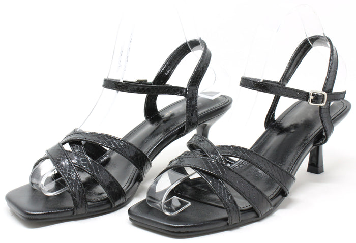 Metallic Snake Design Heel