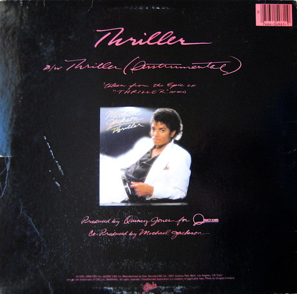 Michael Jackson - Thriller (12", Single) [US] 1st