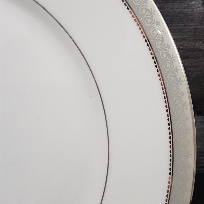Mikasa Platinum Crown Dinner Plate White Ceramic Fine China 10 3/4" L3428