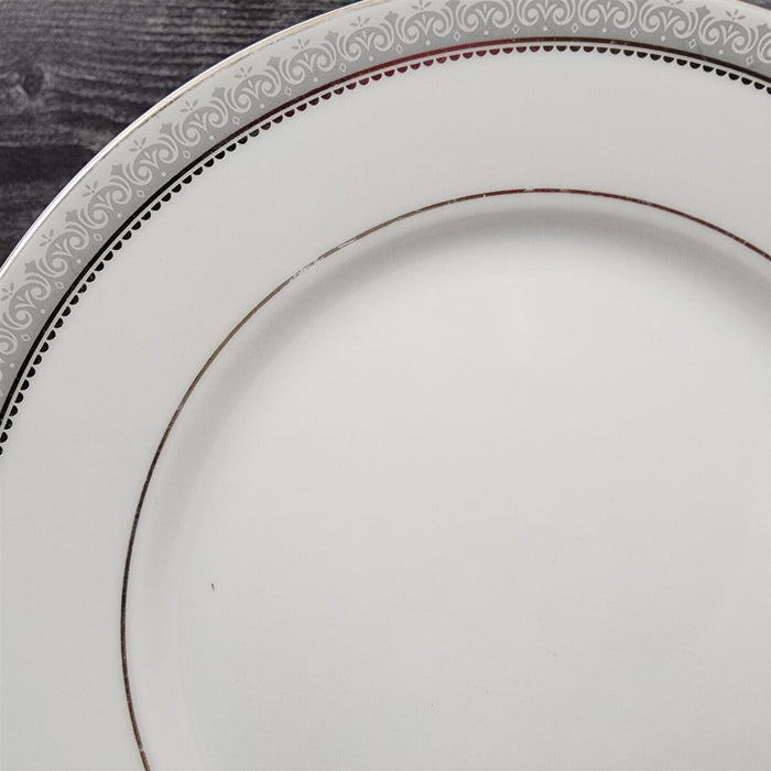 Mikasa Platinum Crown Salad Plate Set of 3 White Ceramic Fine China L3428