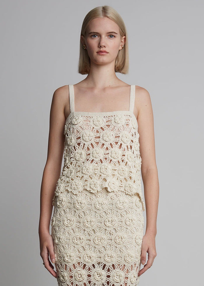 Mila Crochet Top (Ivory)