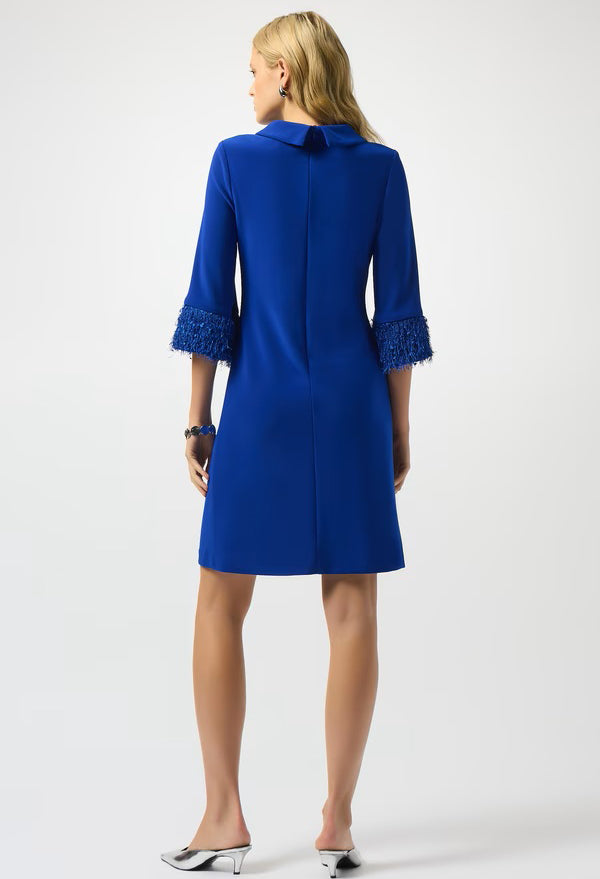 Mini Shift Dress With Fringe