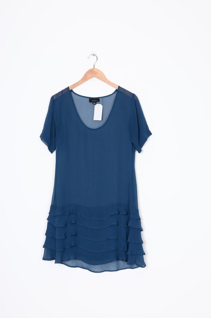 Moochi (NZ made) Womens Blue Dress Size 8