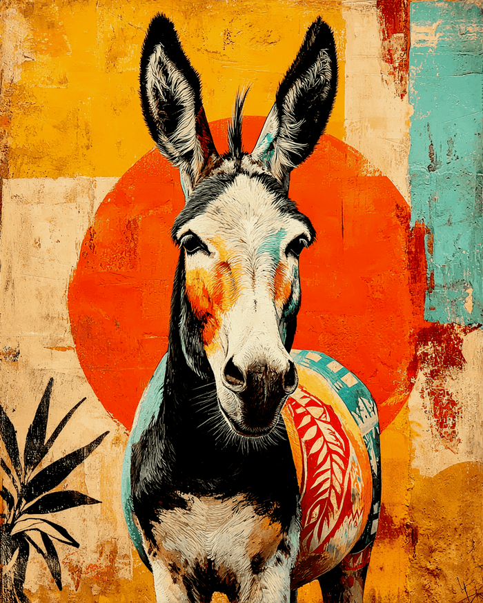 Mowbi - Lowbrow Donkey - 8"x10" Artwork for 11"x14" Frame