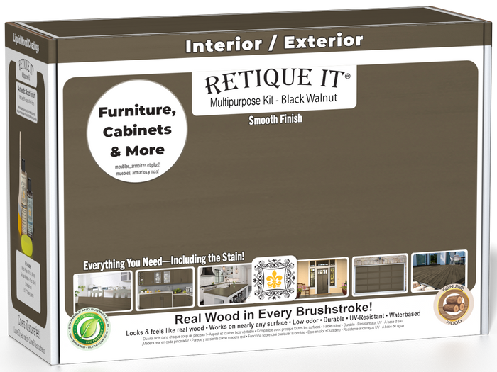 Retique It Black Walnut Multipurpose Kit box for furniture, cabinets, and more.