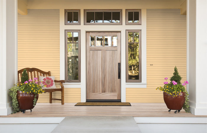 Retique It Wood'n Finish Kit in French oak, medium size, showcasing the wood stain and finish applied to a door surface.