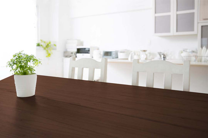 Retique It Wood'n Finish Kit Java for multi-purpose wood finishing, shown on a wooden tabletop with tools and finish bottles.