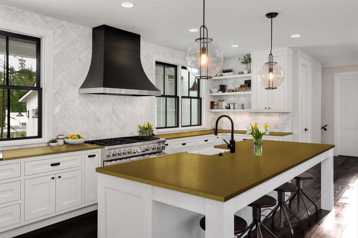 Retique It Wood'n Finish Kit in Old Oak shown on a kitchen countertop, highlighting multi-purpose wood finishing for furniture and surfaces.