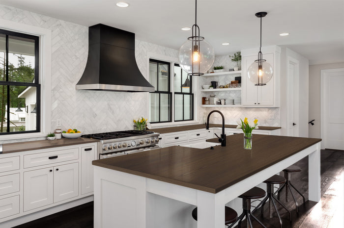 Large Black Walnut Wood'n Finish Kit by Retique It for interior wood surfaces, shown on a rustic kitchen countertop.