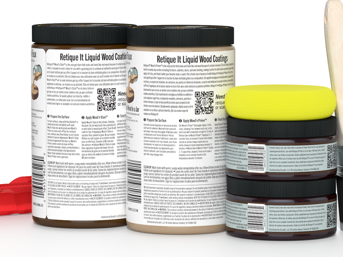Large Black Walnut Wood'n Finish Kit from Retique It includes multiple wood finishing tools and supplies for woodworking projects.