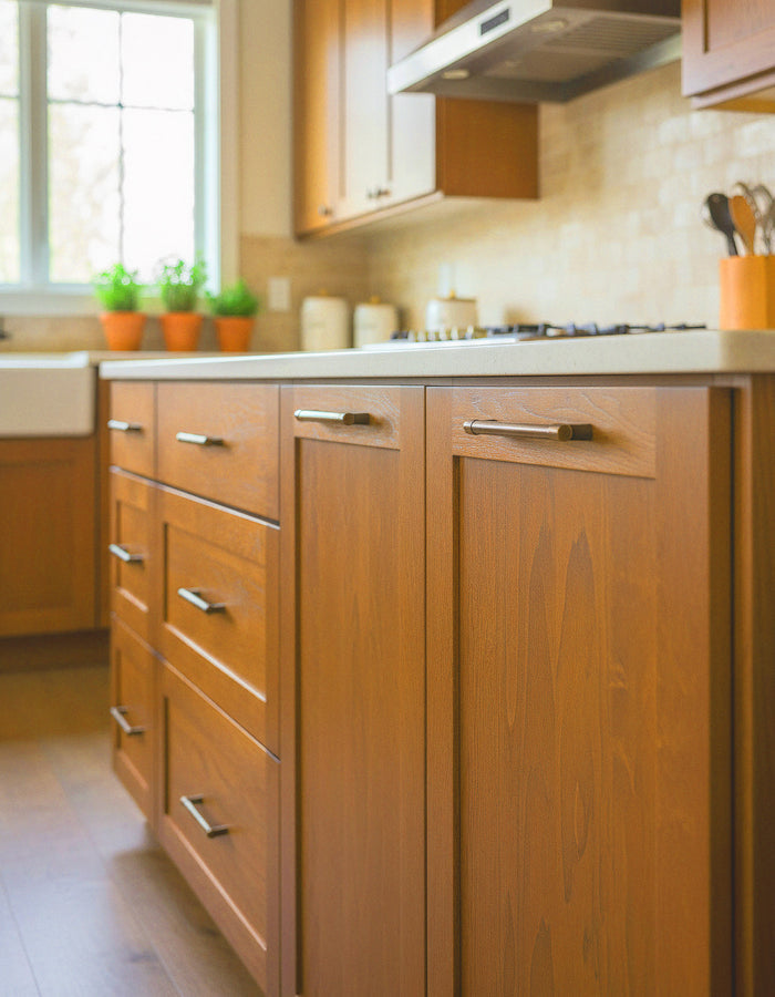 Large Cedar Wood'n Finish Kit from Retique It for interior wood projects, featuring a dark oak weathered top coat in the image.