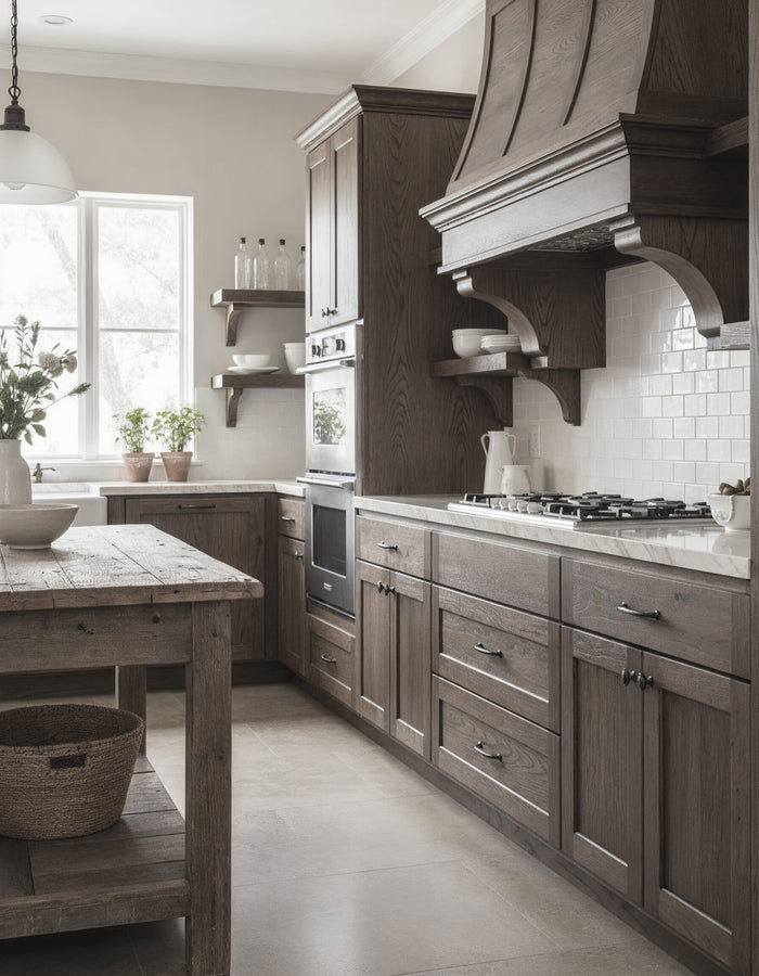 Large Charcoal Wood'n Kit by Retique It for wood finishing, featuring black walnut wood and applicator tools in the image.
