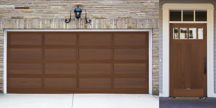 Large Dark Oak Wood'n Finish Kit from Retique It for multi-purpose wood finishing, shown with wood samples and tools.
