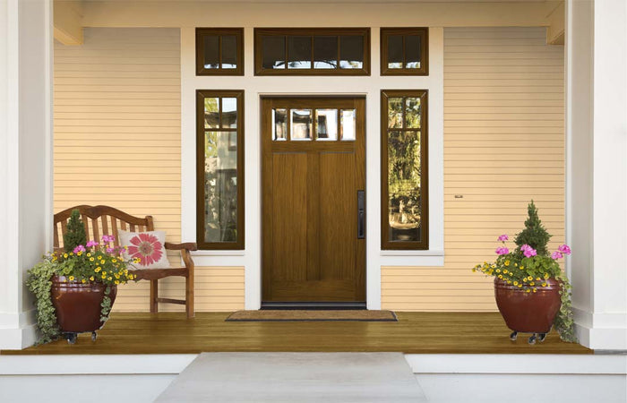 Large Dark Pecan Wood'n Finish Kit by Retique It for interior wood doors, featuring grained wood effect and top coat application.