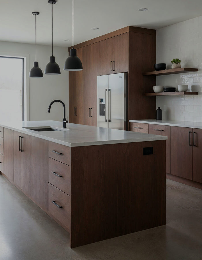 Large Red Mahogany Wood'n Finish Kit by Retique It for interior top coat on wood surfaces, shown with black walnut finish.