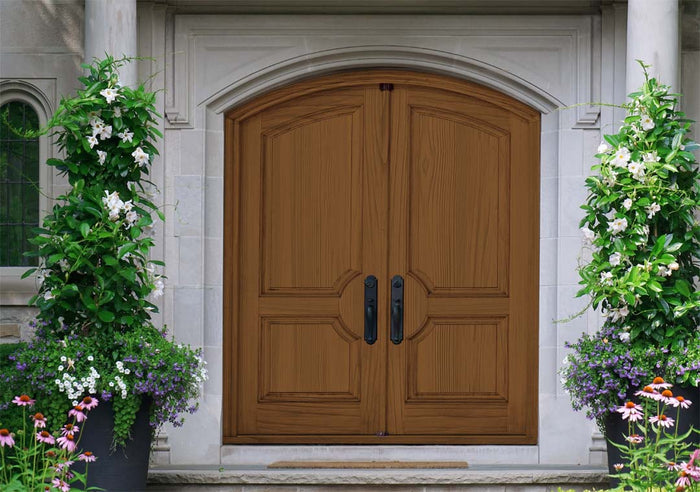 Retique It Wood'n Kit Large in Vintage Cherry with interior top coat, showing wood grain and finish application on door surface.