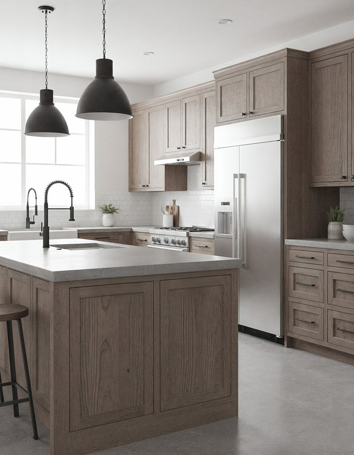Large Retique It Wood'n Kit in Weathered Wood finish, featuring tools and supplies for interior wood top coating application.
