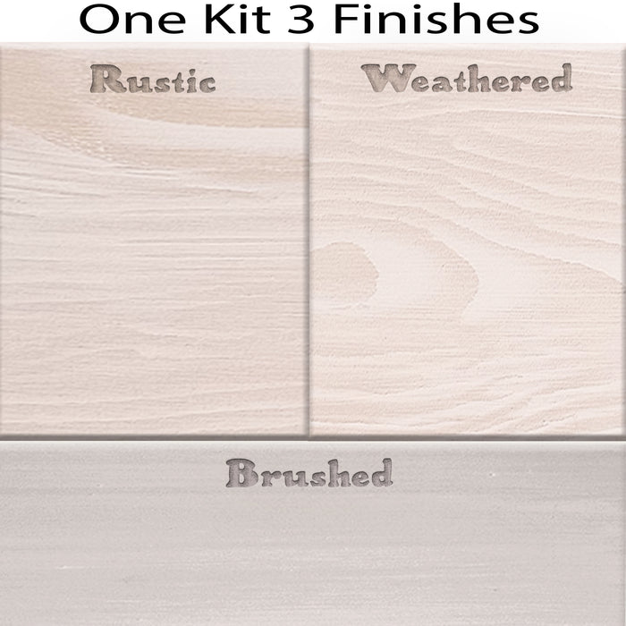 Swatch of Retique It Wood'n Finish Kit in large size with White Wash finish, showing a sample of the multi-purpose wood finishing product.