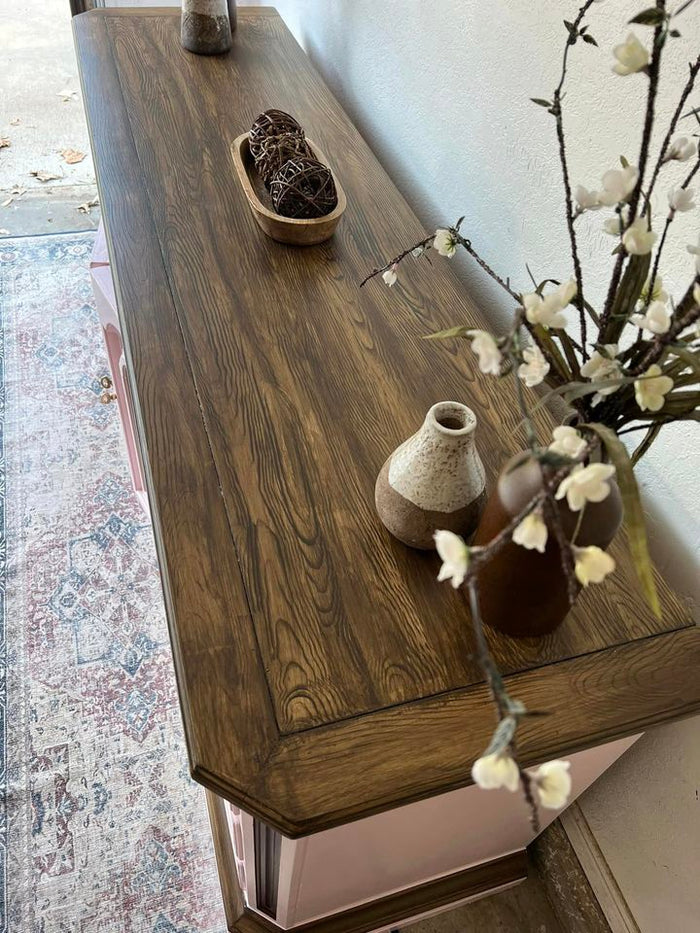 Black Walnut Wood'n Finish Kit in black with applicator brush, designed for exterior wood projects, by Retique It.