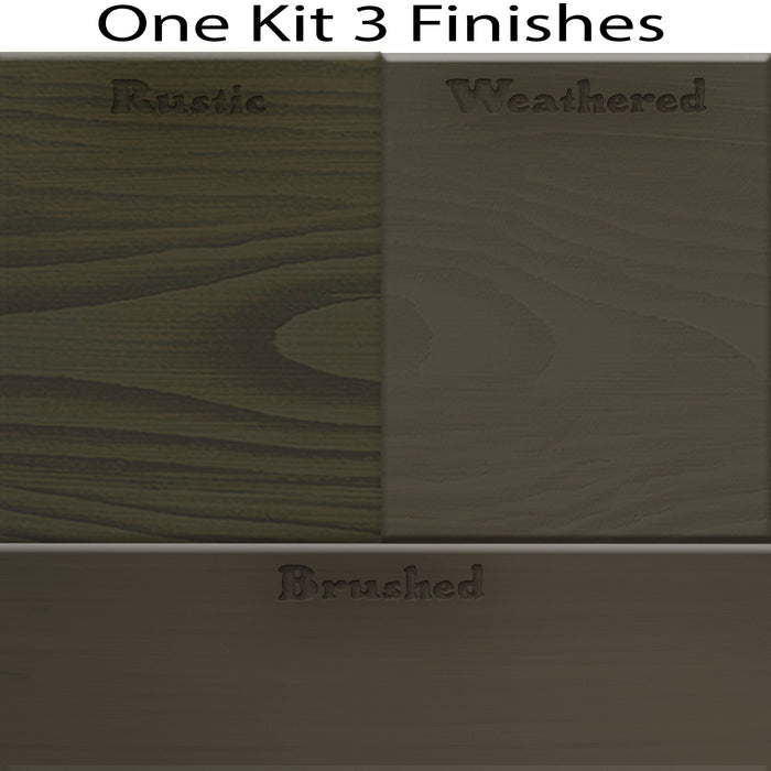 Swatch displaying one of the Retique It Wood'n Finish Kits Multi-purpose Wood'n Kit in Charcoal for interior top coat application.