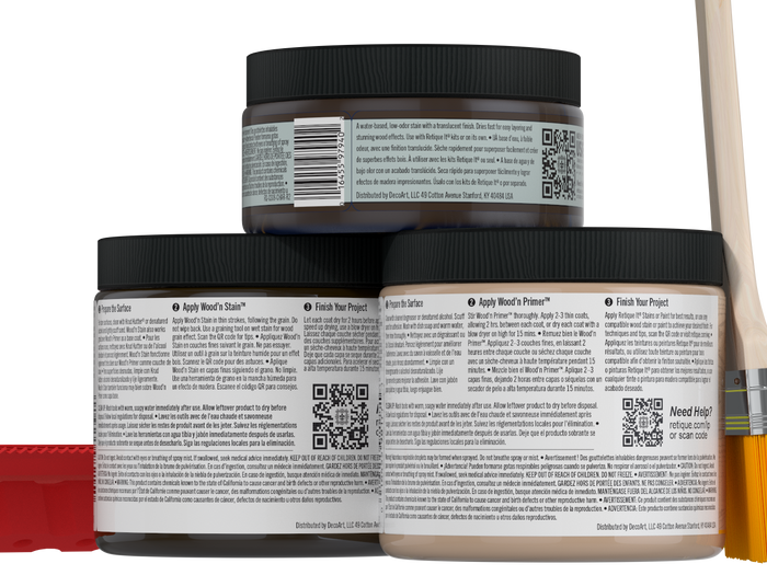 Retique It Wood'n Finish Kit in Charcoal, a multi-purpose wood finishing kit with a charcoal finish, shown in the back view.