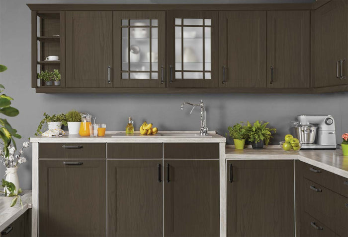 Retique It Wood'n Finish Kit (Med) in Charcoal for kitchen cabinets, includes brushes and finishing tools for wood furniture.
