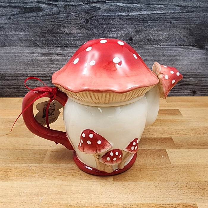 Mushroom Teapot by Blue Sky Heather Goldminc Ceramics Floral Decor Tea Pot