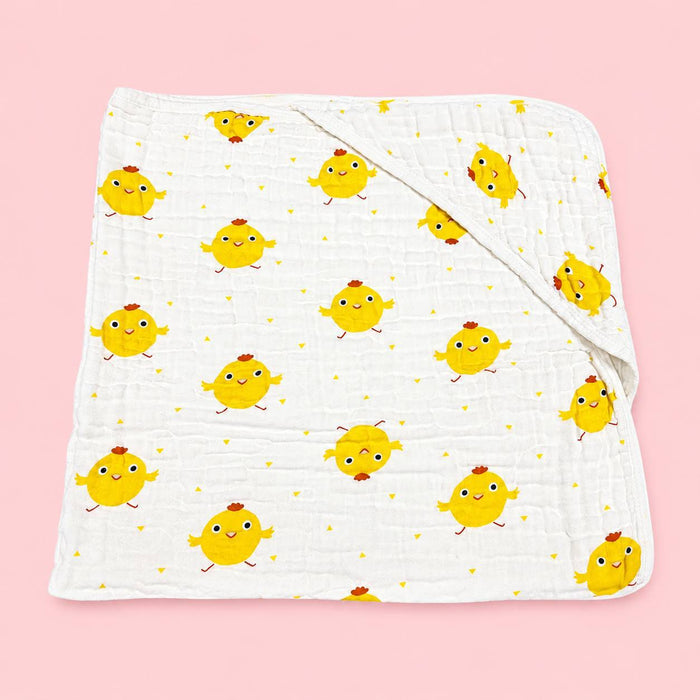 Muslin Baby Wrapper – Cute Chick Print | Soft & Breathable Baby Wrap for Newborns
