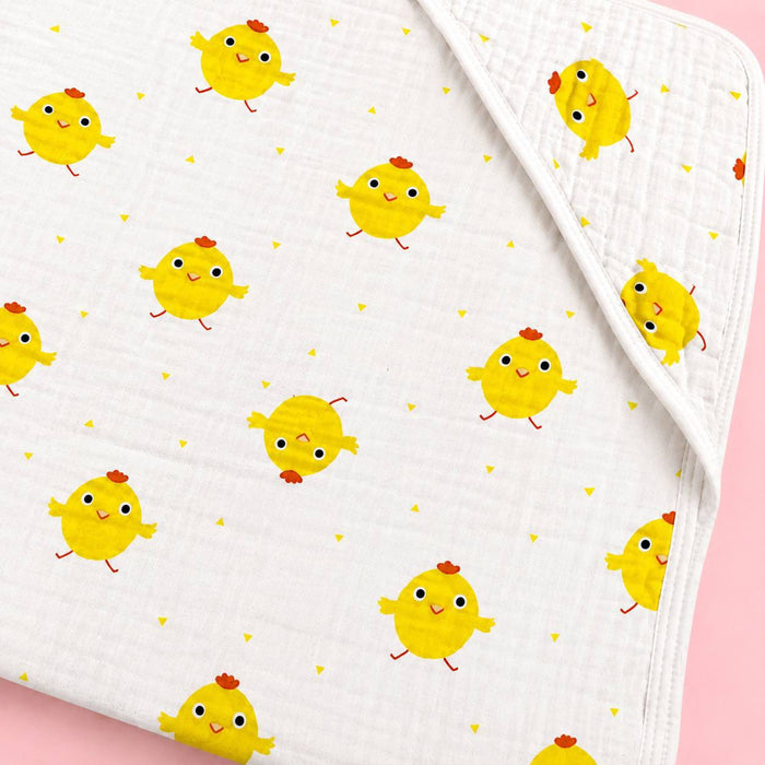 Muslin Baby Wrapper – Cute Chick Print | Soft & Breathable Baby Wrap for Newborns
