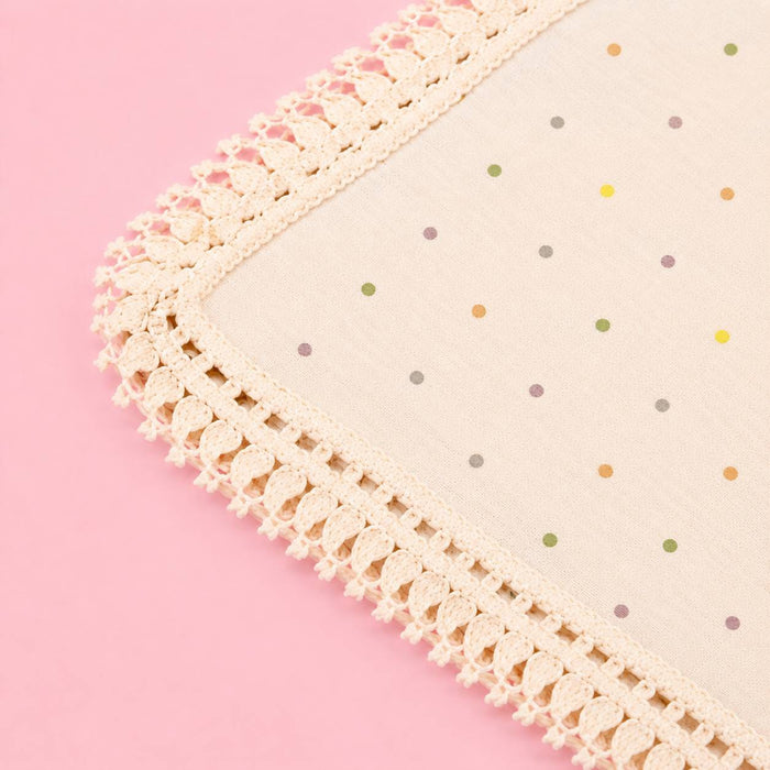 Muslin Swaddle Beige Dot – Soft & Breathable Baby Swaddle
