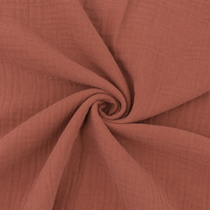 Muslin swaddle wrapper | Plain Colours | Crinkled Muslin | Brown