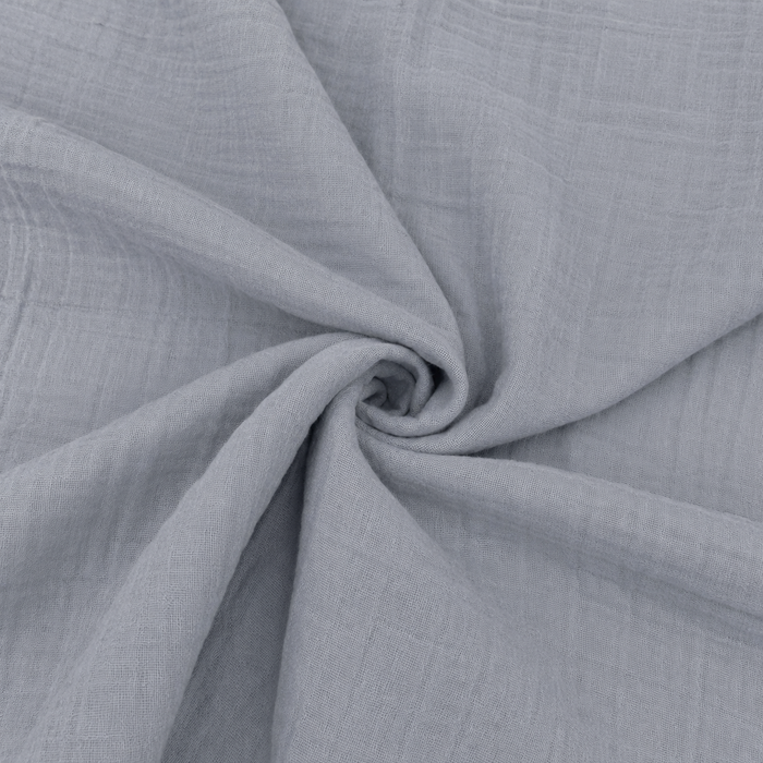 Muslin swaddle wrapper | Plain Colours | Crinkled Muslin | Grey