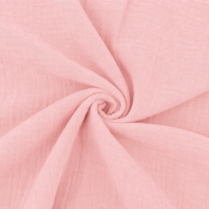 Muslin swaddle wrapper | Plain Colours | Crinkled Muslin | Pink