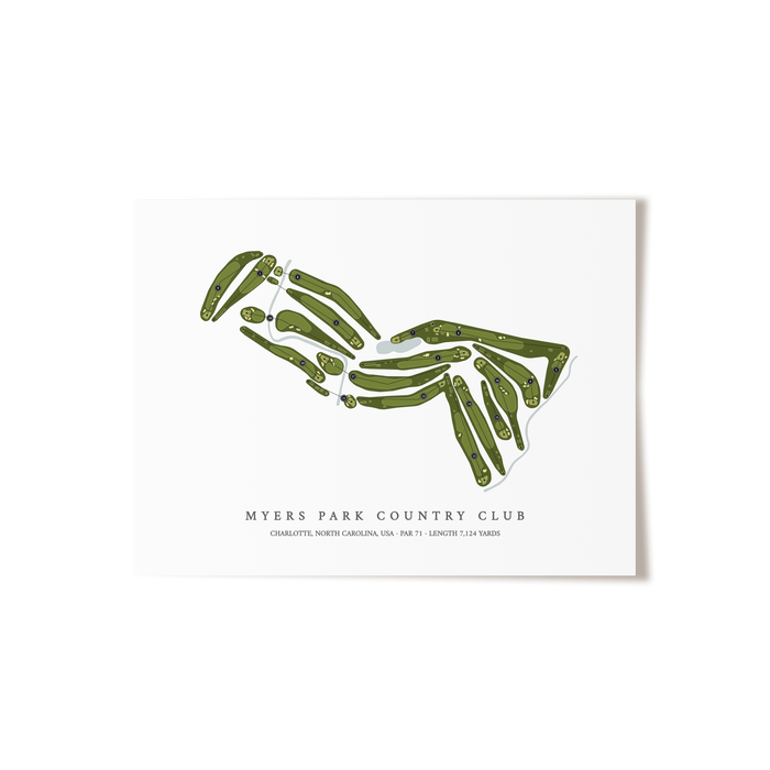 Myers Park Country Club | Golf Course Print | Unframed