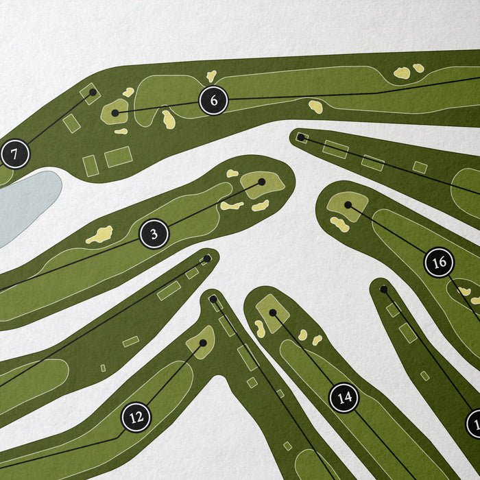 Myers Park Country Club | Golf Course Print | Close+Up