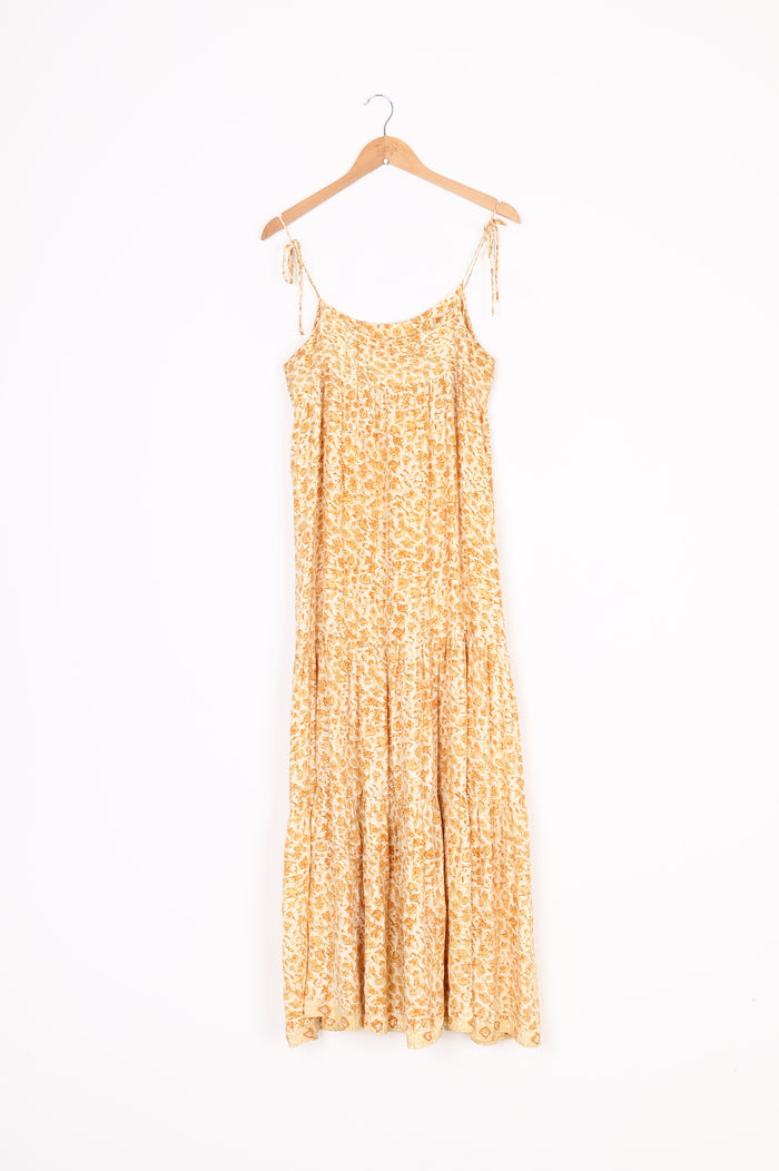 Natalie Martin Womens Yellow Dress Size L