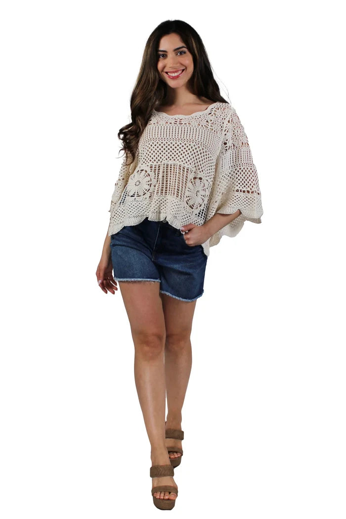Natural Crochet Cardigan