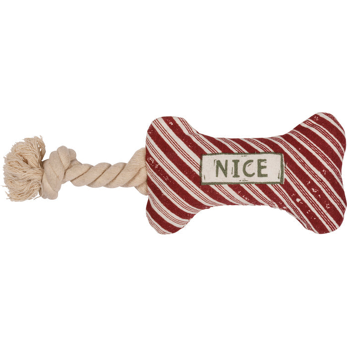 Naughty And Nice Bone Dog Toy