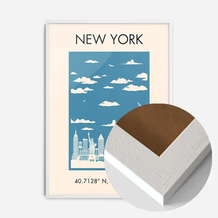 21x30cm | 8¼ x 11¾in / White Wood Frame