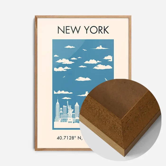 21x30cm | 8¼ x 11¾in / Oak Wood Frame