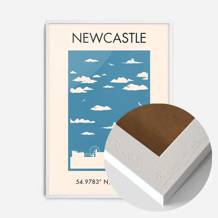 21x30cm | 8¼ x 11¾in / White Wood Frame