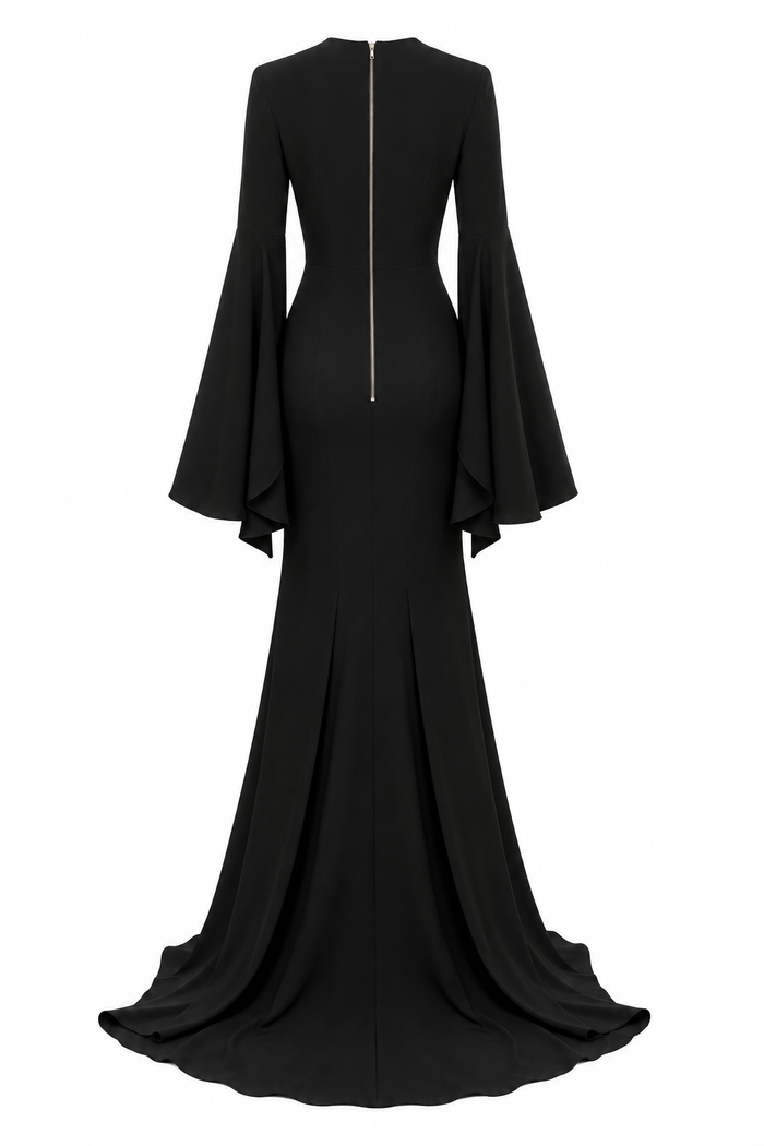 Noir Plunge Mermaid Dress – Eclipse