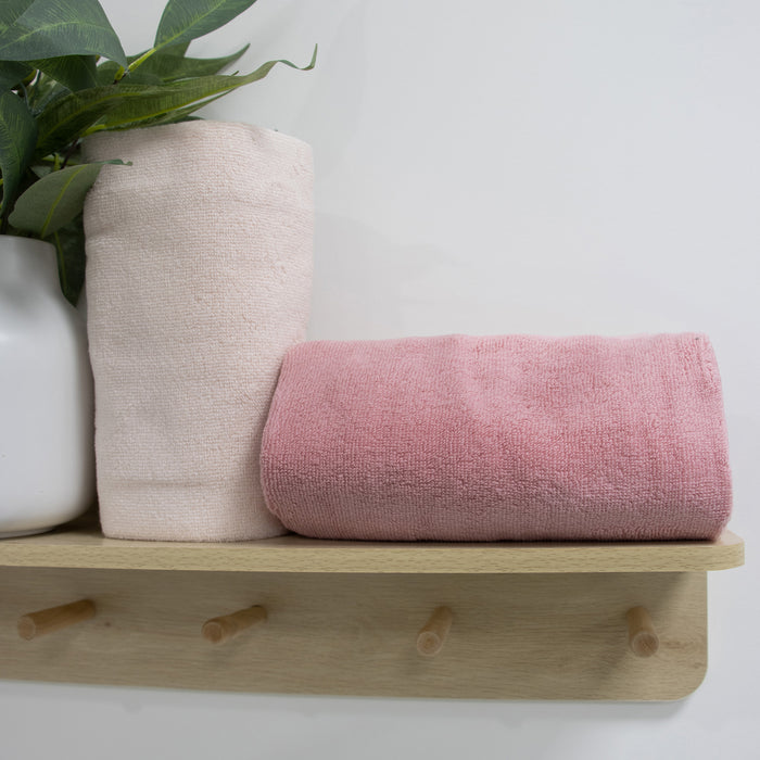 Nordic 2pk Bath Towel Dusty Berry/Rose - Bubba Blue Australia