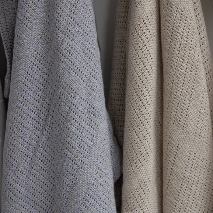 Nordic 2pk Cellular Blanket Grey/Sand - Bubba Blue Australia